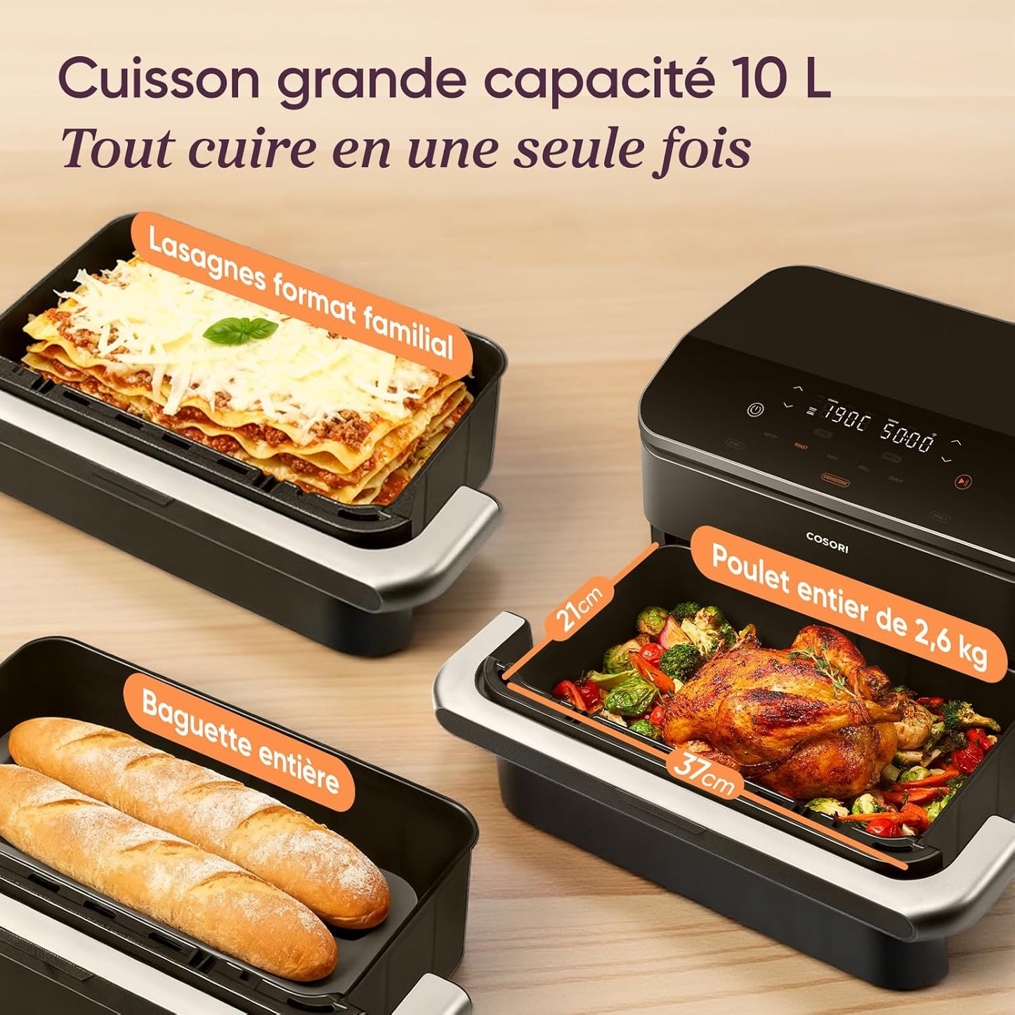 L'Air Fryer COSORI Smart App : 10L de Cuisine Optimale.