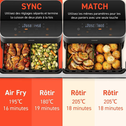 L'Air Fryer COSORI Smart App : 10L de Cuisine Optimale.